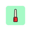 Line icon of nail lacquer. Nail polish, manicure, nail salon. Make-up concept. For topics like beauty, fashion, cosmetics