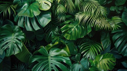 Wall Mural - The lush beauty of the rainforest foliage
