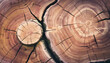 brown rock structure with cracks and tree rings. Background texture
