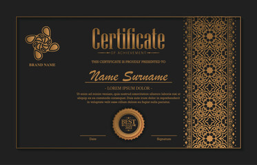 Wall Mural - Achievement certificate best award diploma