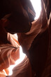 Play of light and shadow in the curving sandstone of Antelope Canyon
