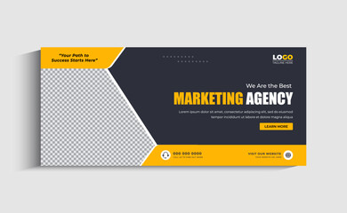 Wall Mural - Digital marketing Facebook cover and web banner template