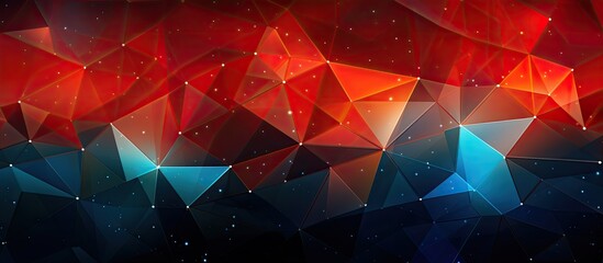 Aufkleber - A festive holiday backdrop with abstract geometric shapes and stars perfect for your design with copy space image