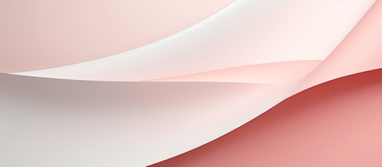 Leinwandbilder - Minimal geometric shapes and lines in pastel pink and light gray colors create an abstract colored paper texture background that offers ample space for copy