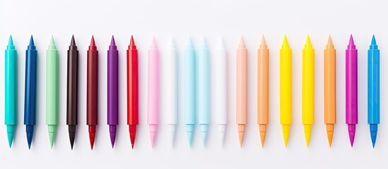 Aufkleber - Design mockup with a set of blank markers against a light background perfect for adding custom content or showcasing copy space image