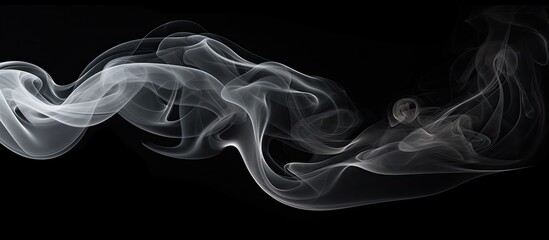 Poster - Copy space image of a smoke cloud against a black background