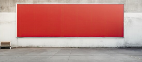 Fototapete - A spacious billboard on a street wall showcasing banners with ample copy space for you to include your personalized text