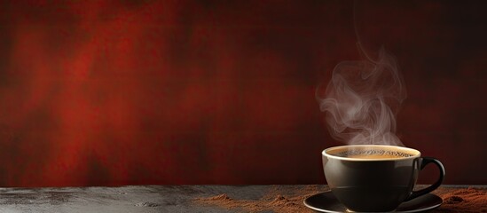 Poster - A copy space image of black coffee on a vintage backdrop