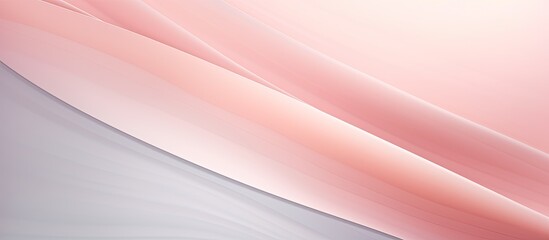 Leinwandbilder - Minimal geometric shapes and lines in pastel pink and light gray colors create an abstract colored paper texture background that offers ample space for copy