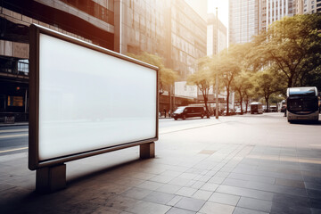 Poster - Blank billboard in the city. Mockup