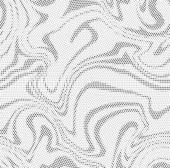 Fototapete - Abstract black and white psychedelic seamless marble pattern with hallucination swirls. Vector liquid monochrome acrylic texture. Flow art. Tie dye simple artistic effect.