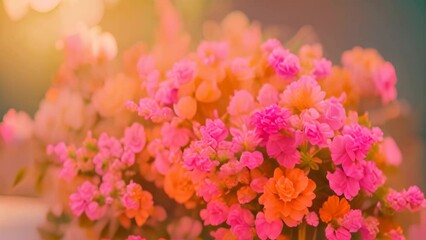 Poster - A vase brimming with various colored flowers, creating a vibrant and lively display, A beautiful floral arrangement symbolizing love and appreciation for mothers