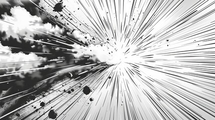 Enjoy the dynamic energy of manga and anime style comic speed lines featuring an alpha channel. Three distinct concentration lines provide a unique experience.