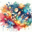 © edisetiawan.id - Astronaut Painting Dreams in the Cosmos