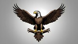 Fototapeta  - A stoic icon of an eagle with sharp talons upscaled_4