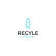 © Brandingasik - Recycle plastic bottle logo design template vector illustration idea