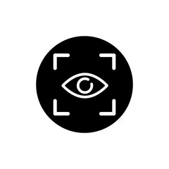 Wall Mural - Eye vector icon. Human eye, vision and view illustration sign.  Visible, sleep and medicine 
supervision observe, lens or cry symbols.