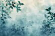 Serene blue and green floral watercolor background
