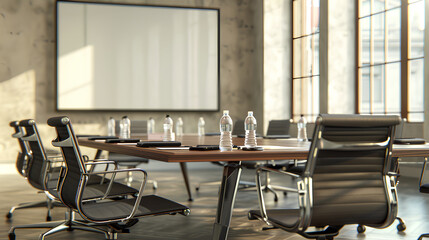 Wall Mural - conference room with chairs and table