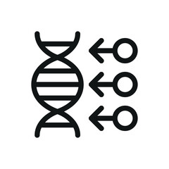 Canvas Print - Gene insertion isolated icon, genetic modification vector symbol with editable stroke