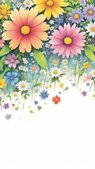 Wall Mural - background with flowers, pattern with flowers, abstract floral background