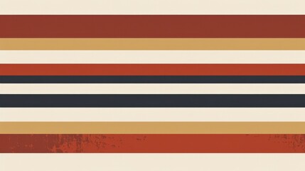 Wall Mural - A retro seamless pattern with horizontal lines and color stripes