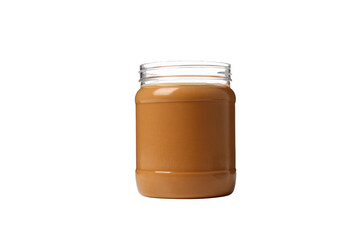 Wall Mural - PNG, peanut paste in a jar, isolated on white background.