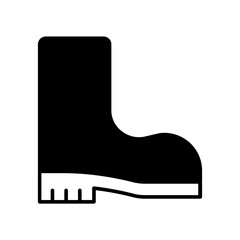 Poster - boots icon. black fill icon