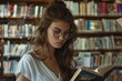 © guolin - Beautiful college students reading in the library