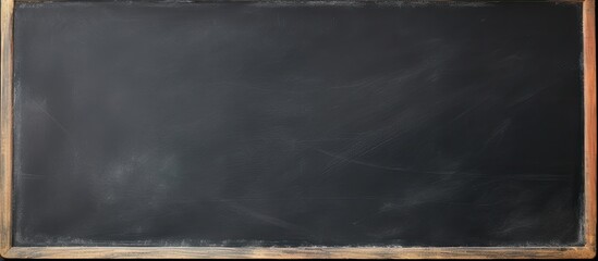 Poster - Dirty black chalkboard as background Space for text. copy space available