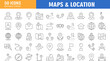 © ARIF MIFTAHUL ANWAR - Location icon set. Editable stroke. Containing as pin, locate, map, place,navigation and more. Vector illustration