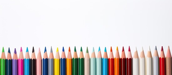 Aufkleber - color pencil on white background with copy space