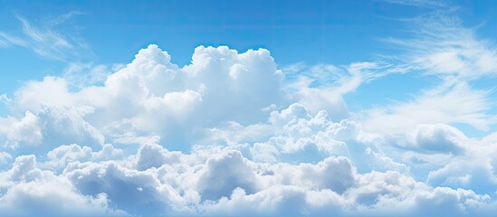 Poster - Landscape View of Beautiful Blue Sky with Cloud. copy space available
