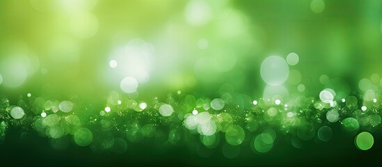 Poster - Green bokeh background for Christmas day. copy space available