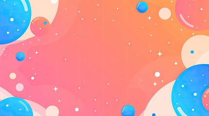 Sticker - A colorful background with a lot of stars and circles