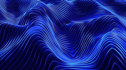 Wall Mural - Digital technology wavy line abstract background.