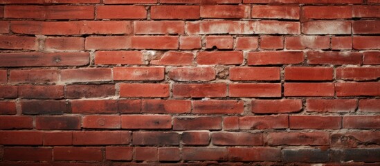 Aufkleber - Empty old red brick wall background. copy space available