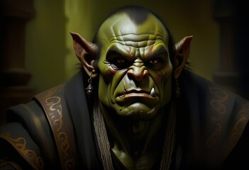 Wall Mural - The Enigmatic Orc of Elegance