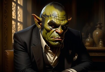 Wall Mural - The Enigmatic Orc of Elegance