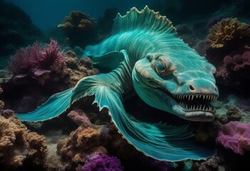 Wall Mural - The Luminous Leviathan Unveiled in a Mesmerizing Portrait