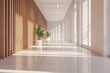 © Livinskiy - Modern empty foyer or office corridor with sleek clean layout. Idea indoor photos minimal style bright illumination office design lobby