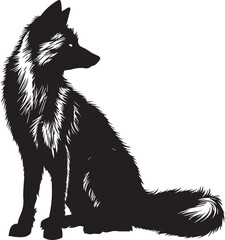 silhouette of a fox
