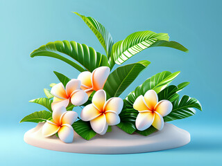 Wall Mural - 3D Frangipani