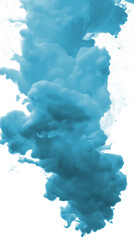 Wall Mural - flowing blue ink cloud in water isolated on transparent or white background