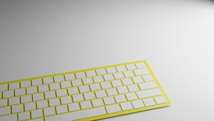 Wall Mural - computer keyboard background made in 3d