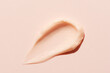 Pink peach cosmetic cream sample