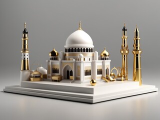 3D Islamic mosque Generate ai