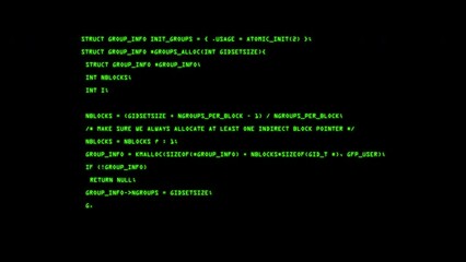 Code appearing on black background, Hacking with lines of code, Green lines of code moving from bottom to top