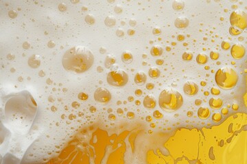 Sticker - Creamy Beer foam cold. Draft lager. Generate Ai