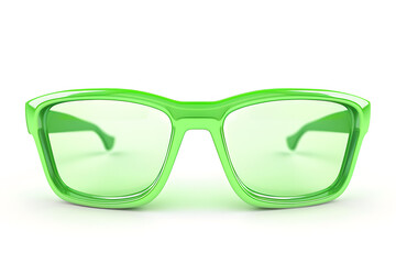 Sticker - 3d Glasses with Green Frames isolated on white background